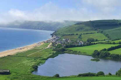The coastal town near Beesands Vista, Devon