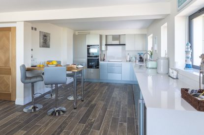 The kitchen at Beesands Vista, Devon