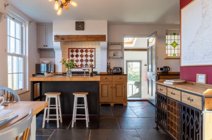 The kitchen at Millook View Farmhouse, Cornwall