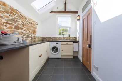The utility room at Millook View Farmhouse, Cornwall