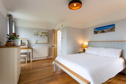 A double bedroom at Millook View Farmhouse, Cornwall