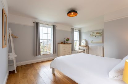 A double bedroom at Millook View Farmhouse, Cornwall