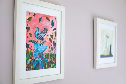 Bedroom dÃ©cor at Woodbury Cottage, Devon