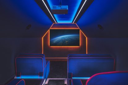 The cinema room at The Old Vicarage, Lake District