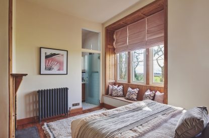 A double bedroom with ensuite at The Old Vicarage, Lake District