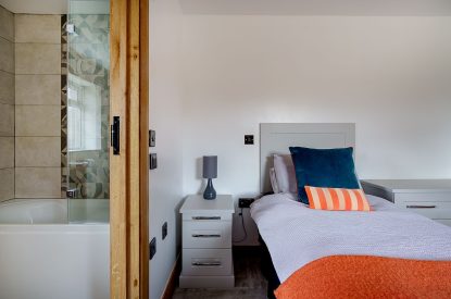 A bedroom at Ty Alwyn, Llyn Peninsula
