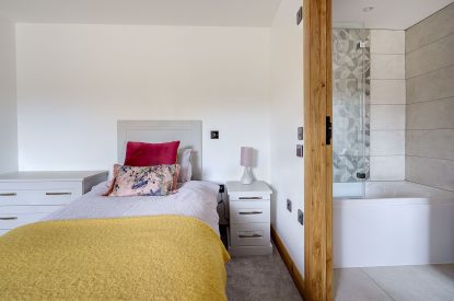 A bedroom at Ty Alwyn, Llyn Peninsula