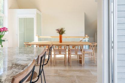 The dining area at Lakefront Lodge, Cotswolds