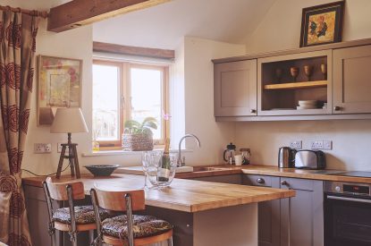 The kitchen at Jersey Barn, Chiltern Hills