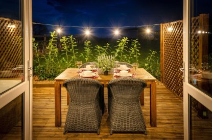 The dining table at Monty's Lookout, Worcestershire