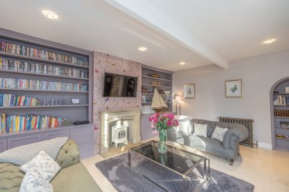 The living room with fireplace at Rose Cottage, Isle of Wight
