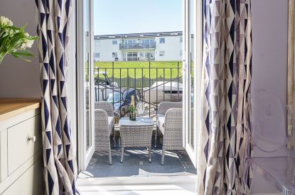 A balcony at 1 Afon y Felin, Llyn Peninsula