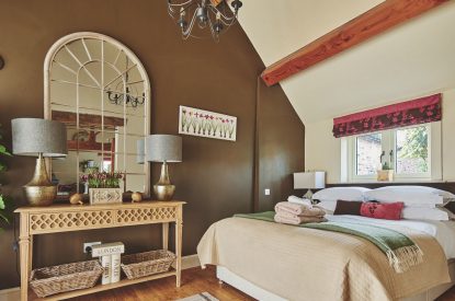 A bedroom at Hollington Barns, Peak District