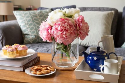 The living room at Flax Manor, Somerset