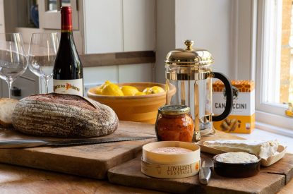 A lunch spread at Flax Manor, Somerset