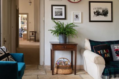 The living room at Flax Manor, Somerset