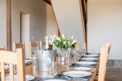 The dining room at Meadow Barn, Yorkshire