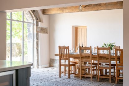 The dining room at Meadow Barn, Yorkshire
