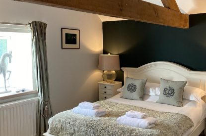 The bedroom at The Milkmaid's Suite, Peak District