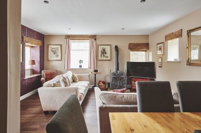 The living room at Limestone Barn, Peak District