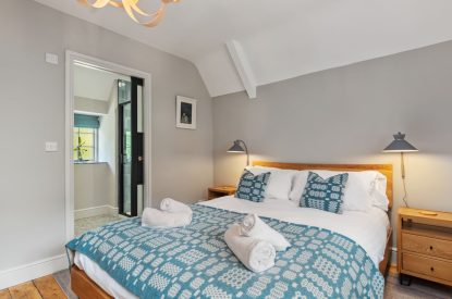 A bedroom at Teacher's Cottage, Gower