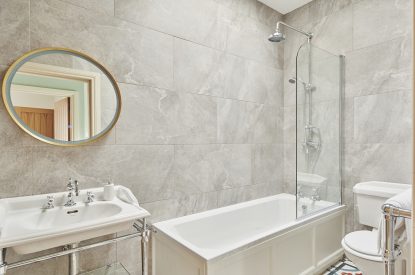 A bathroom at The Tower, Scottish Borders