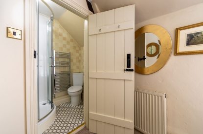 A bathroom at Thatch Corner, Somerset