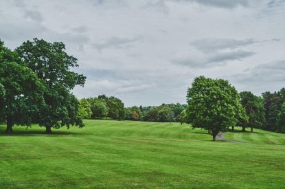 The rolling countryside on the estate at Victoria Lodge, Welsh Borders