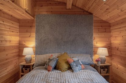 A king-size bedroom at Fell Lodge, Lancashire 