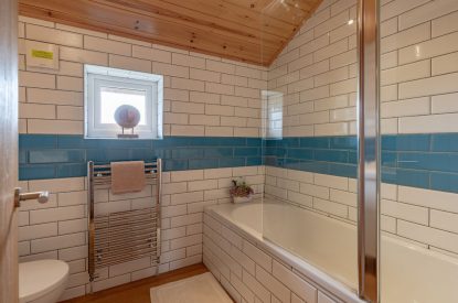 The family bathroom at Fell Lodge, Lancashire 