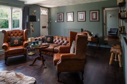 The drawing room at Hedge Farmhouse, Buckinghamshire