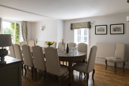 The dining room at Hedge Farmhouse, Buckinghamshire