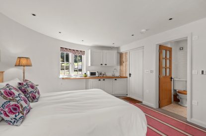 A super king sized bedroom at Little Haven, Gower