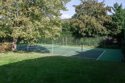 The tennis court at Fairmile Cottage, Oxfordshire