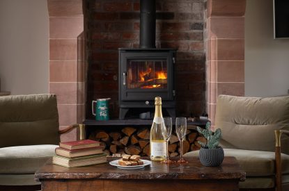 The lounge area at Blacksmith's Cottage, Cheshire