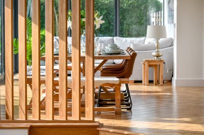 Dining/seating area at Groeslon, Anglesey