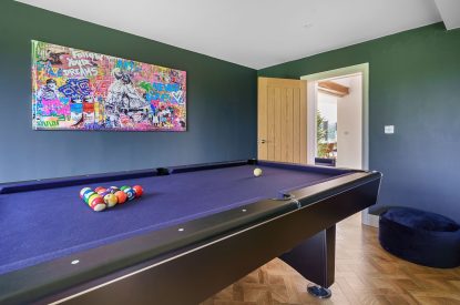 The games room at Groeslon, Anglesey