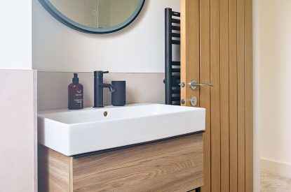 A bathroom at Groeslon, Anglesey