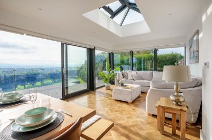 Dining/seating area at Groeslon, Anglesey