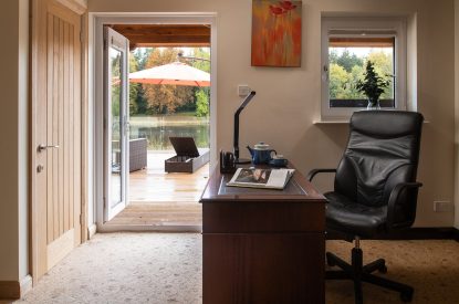 The office at Lake House, Powys