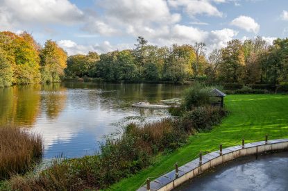 The exterior at Lake House, Powys