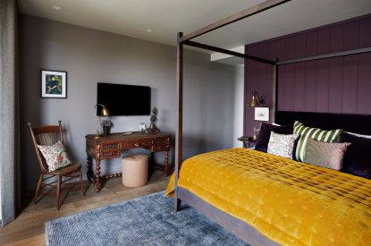 A super king size bedroom at Yew Grand Suite, Cotswolds