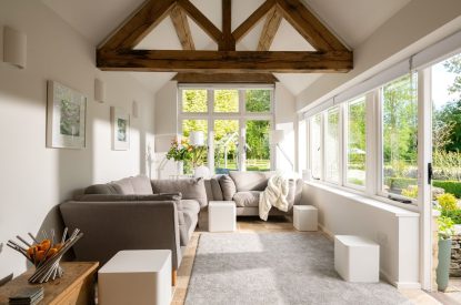 The garden lounge at Meadow Cottage, Cotswolds