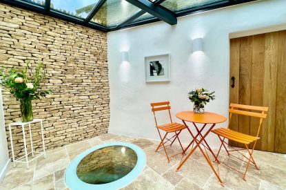 The atrium at Willow Cottage, Cotswolds