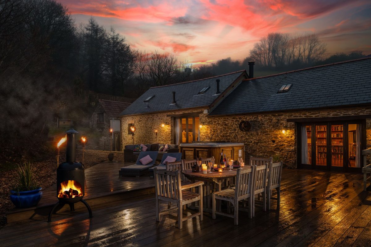 The exterior at Valley View Barn, Devon