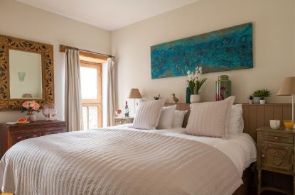 A double bedroom at Valley View Barn, Devon