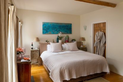 A double bedroom at Valley View Barn, Devon