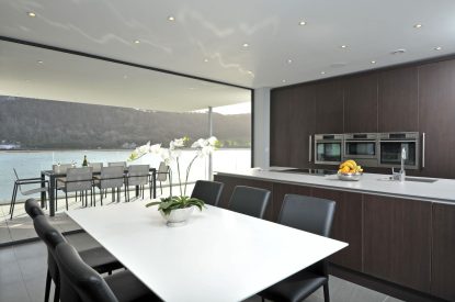 The kitchen at The Moorings, Cornwall