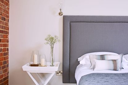 A king size bedroom at The Guinea Fowl, Ledbury