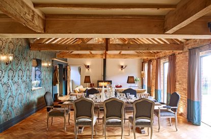The dining table at The Peacock, Ledbury